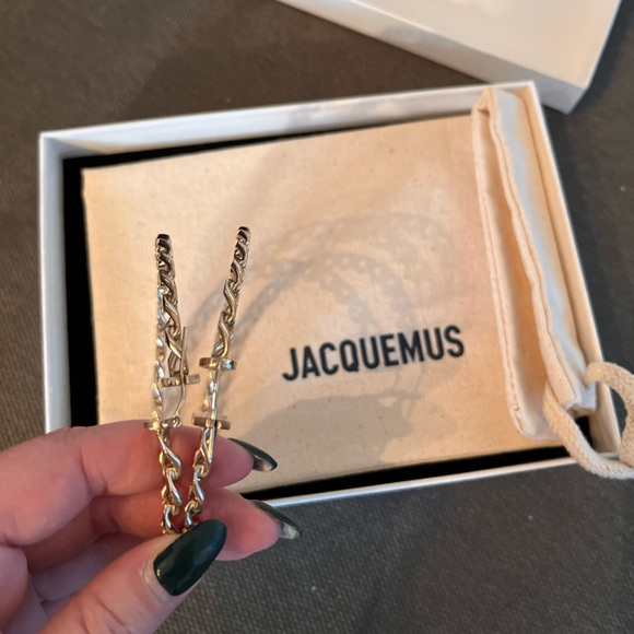 BNIB Jacquemus gold chain link hoops - Picture 4 of 4